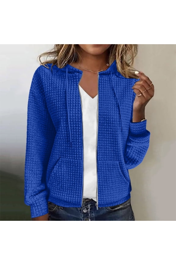 Stylish Women's Zippered Hoodie Cardigan Long Sleeve Casual Jacket for Everyday Wear for Layering and Outdoor Activities