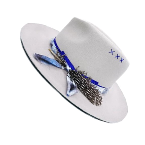Stylish Wool Fedoras Hat for Men and Women with Classical Wide Brims and Feathered for Various Season Music Festival Wear