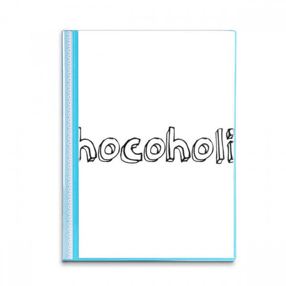 Stylish Word Chocoholic Art Deco  Fashion Book Sheet Protectors Portfolio Binder Folder
