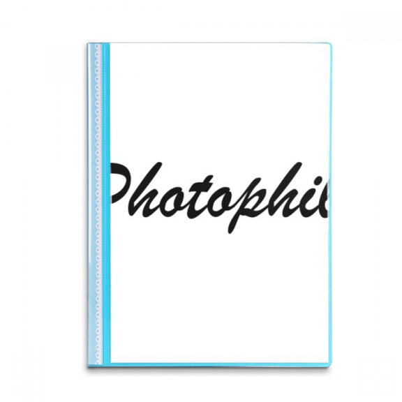 Stylish Word Photophile Art Deco  Fashion Book Sheet Protectors Portfolio Binder Folder
