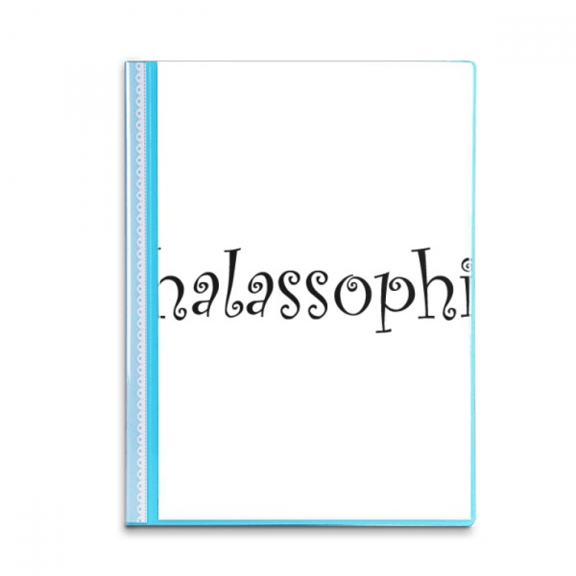 Stylish Word Thalassophile Book Sheet Protectors Portfolio Binder Folder