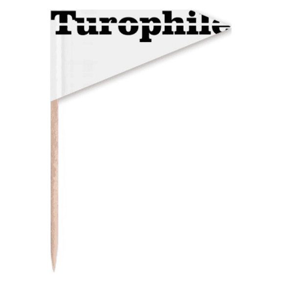 Stylish Word Turophile Art Deco Fashion Toothpick Triangle Cupcake Toppers Flag