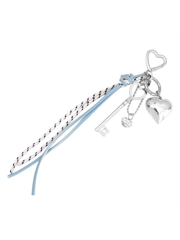 Stylish Woven PU Leather Keyring Pendant Stylish Handbag Decoration for Women