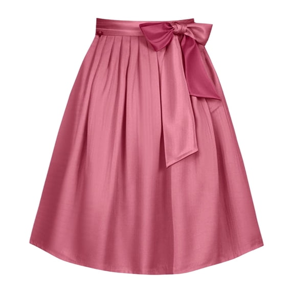 Stylish Wrap Skirt Versatile Casual Outfit with Tie Waist Design for Festival Events and Everyday Wear Comfortable Flowy Flare for Women Hot Pink,M