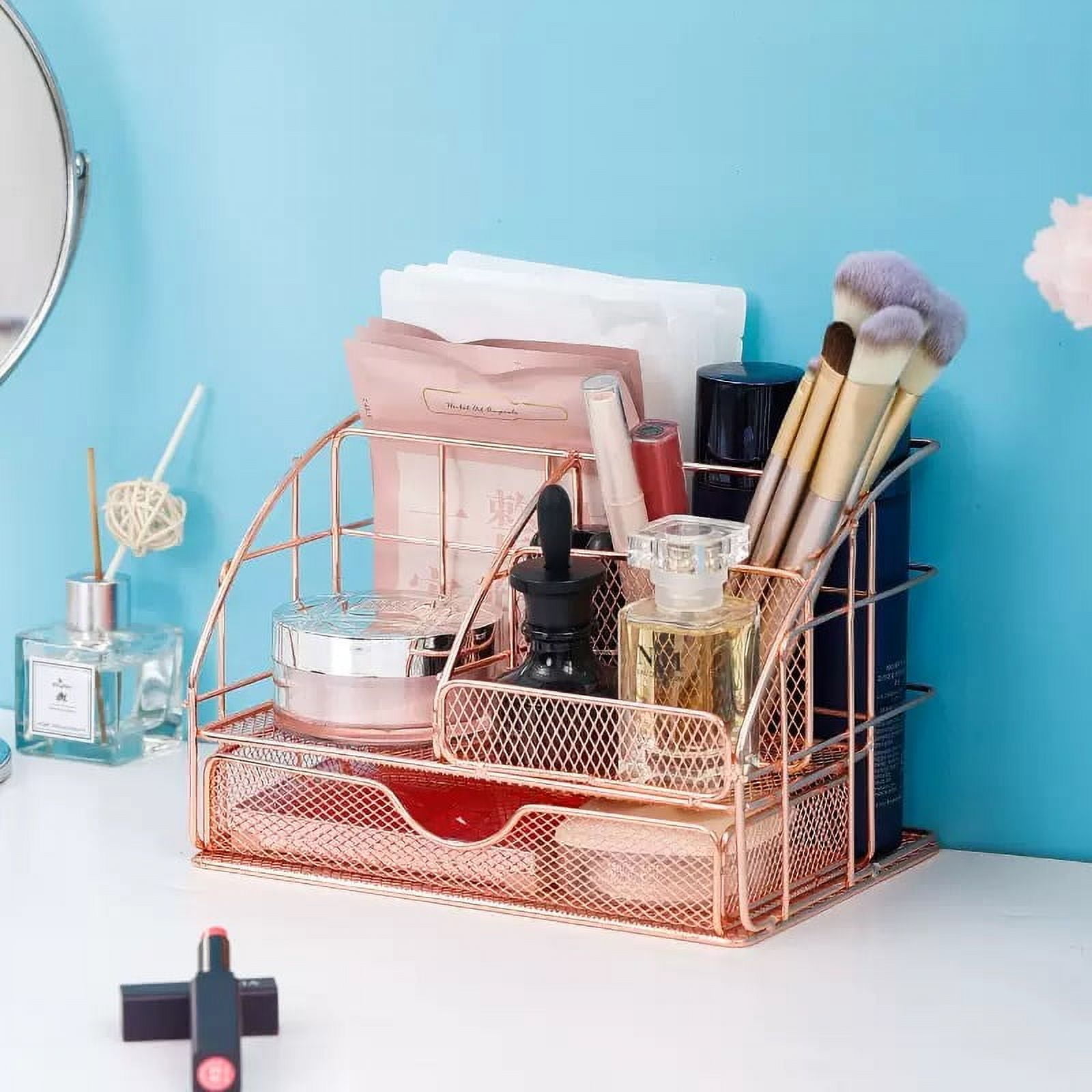 Photo inspiration: Stylish Wrought Iron Desk Organizer For Makeup Pens Books Office Photo Inspiration