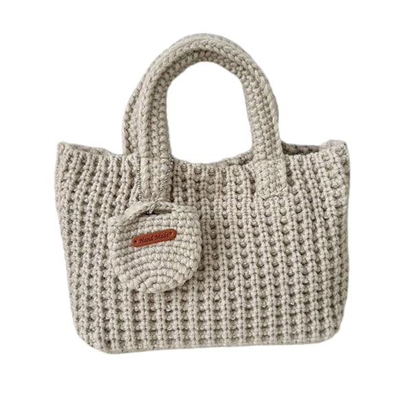 Stylish Yarn Handwoven Bag Spacious Capacity Crochet Handbag Elegant Knitted Bags Suitable for Fashion Individuals