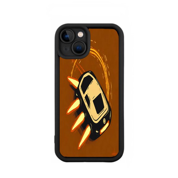 Stylish Yellowing Resistant Lightweight iPhone 15 Case - Dynamic Flame Pattern Design for High - Speed Vibes