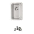 thumbnail image 1 of Stylish Dual Mount 12 ½" Stainless Steel Single Bowl Kitchen Sink with Strainer S-409T, 1 of 13