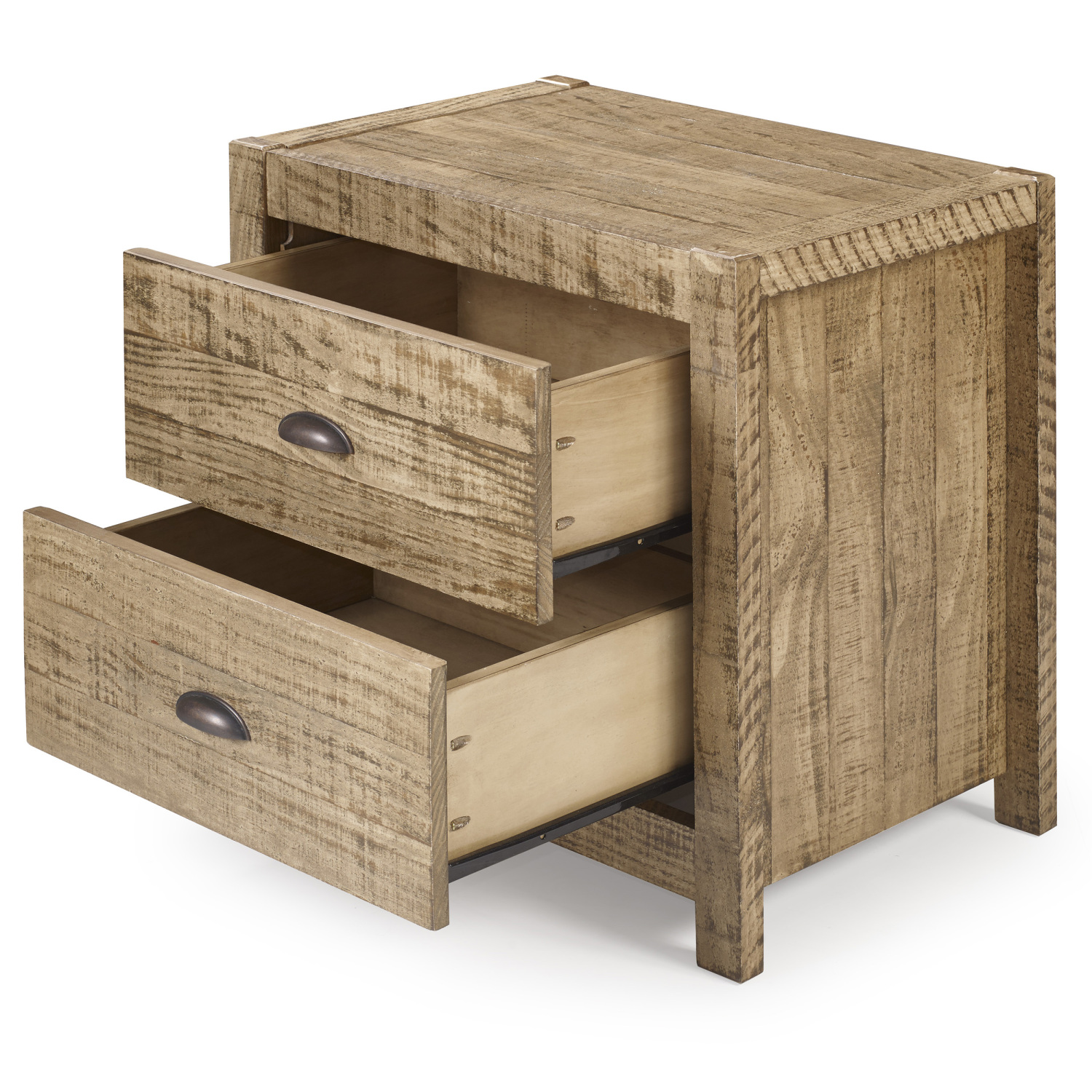 Stylish and Beautiful Solid Wood Espresso Color Bedside Table with