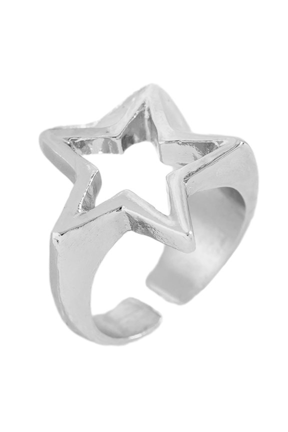 Stylish and Chic Geometric Star Finger Jewelry Adjustable and Irregular Star Shape Rings for Egirls and Fashion Lovers