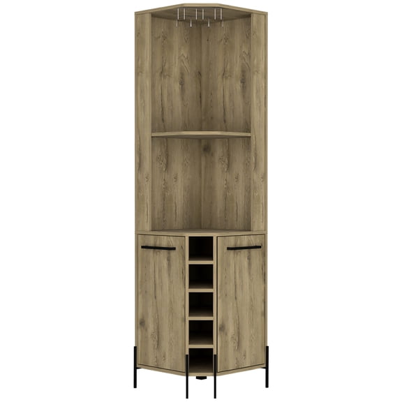 Stylish and Durable Living Room Storage - Corner Bar Cabinet for Long - Term Wine Storage and Display