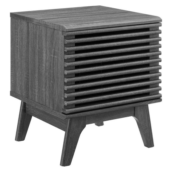 Stylish and Durable Walnut Vinyl Record Display Stand with Ample Storage