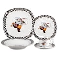 thumbnail image 1 of Stylish and Elegant 20 Pieces Porcelain Square Dinnerware Set Service for 4 People for Hosting Parties and Events - Chef Design, 1 of 5