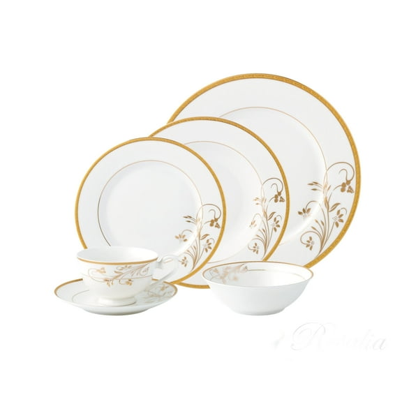 Stylish and Elegant 24 Pieces Dinnerware Set Service for 4 People for Hosting Parties and Events - Bone China