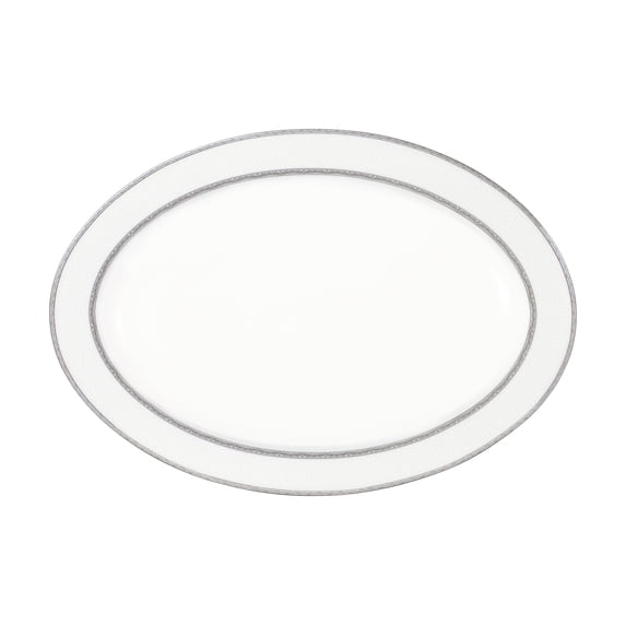 Stylish and Elegant Design Bone China 14" Serving Platter, Great to Use with Dinnerware Set - 14 Inches, Arianna