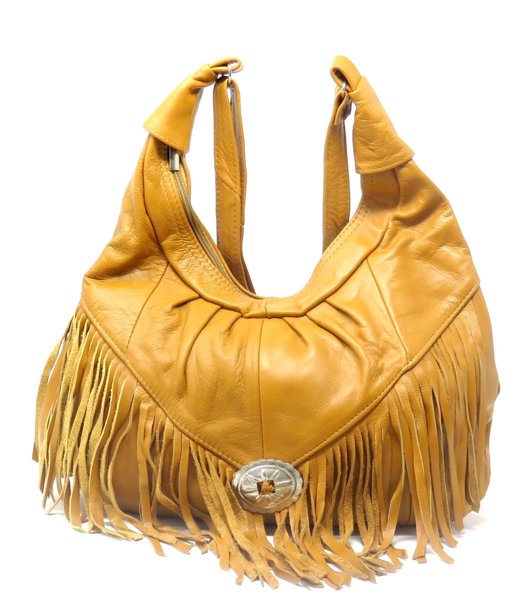 Stylish and Functional Everyday Leather Fringe Hobo Bag for Women by