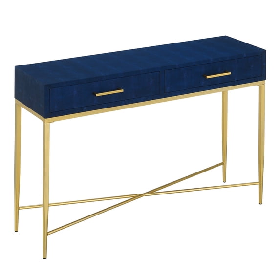 Stylish and Playful Ashley 2 Drawer Console Table by Ergode - Contemporary Entryway Decor with Spacious Drawers and Durable MDF Top