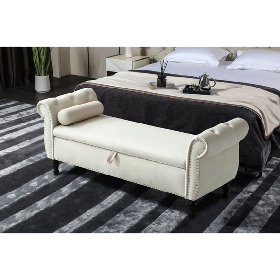 Stylish and Practical - Hallway Bench for Shoe - taking - off and Storage