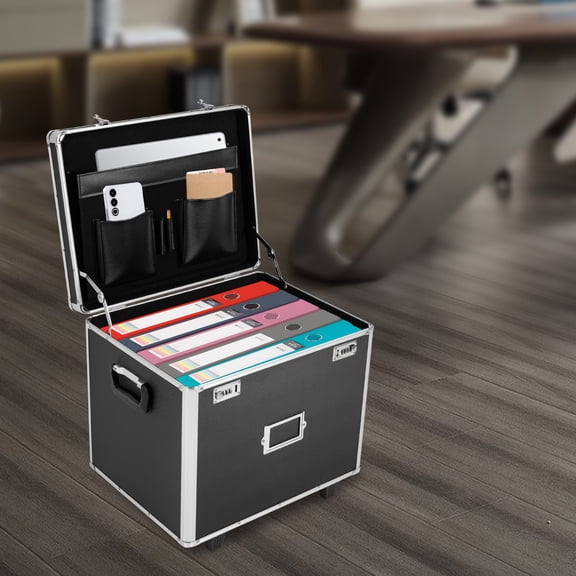 Stylish and Secure File Storage Box with Aluminum Alloy Build, Dual-Combination Lock, Multi-Slot Design for Easy Organization and Safety
