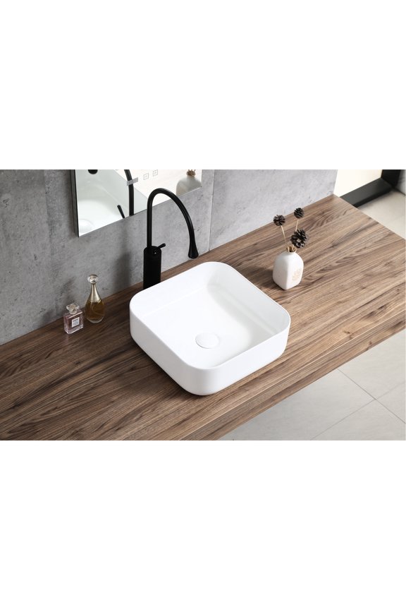 Stylish and Stain-Resistant - Enhance Bathroom Elegance with a Modern Ceramic Sink