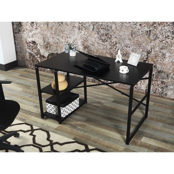 Stylish and Sturdy - A Black Solid Wood Desk for Your Home Office