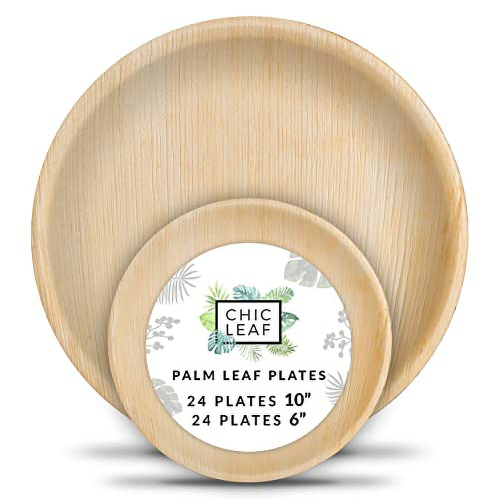 Stylish and Sustainable Palm Leaf Plates Disposable 10 Inch and 6