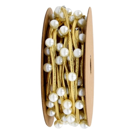 Stylish and Versatile Bead Ribbon Christmas Beads Ribbon Perfect for Weddings, Scrapbooking, and Centerpieces Rope