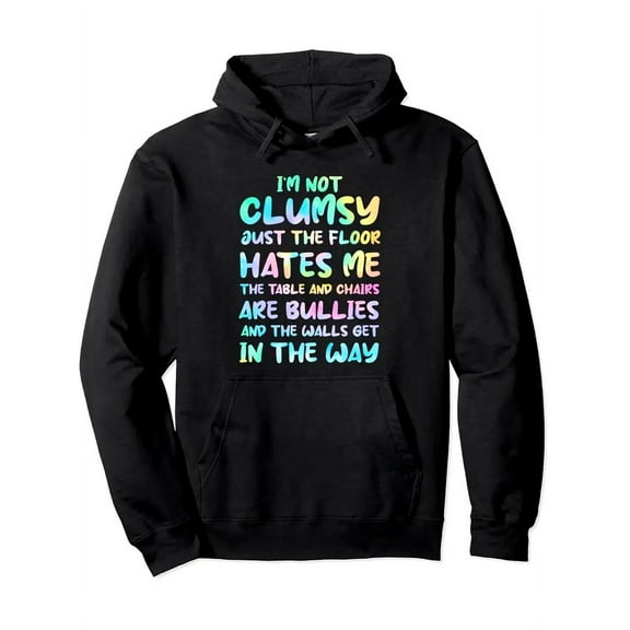 I'm Not Clumsy, Trendy Cotton Hooded Sweatshirt, Street Style Sweatshirt, Crew Neck Sweatshirt, Ultra Soft, Breathable, Four Seasons Casual Hooded Sweatshirt, Perfect for Daily Wear, Casual Outings