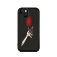thumbnail image 1 of Stylish iPhone 15 Case - Lightweight Yellowing Resistant with Unique Skeletal Hand Design Holding Red Object - Perfect Protection for Your Device, 1 of 6