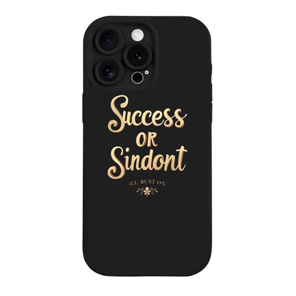 Stylish iPhone 15 Pro Case - Lightweight Yellowing Resistant with " Success OR Sindon " Gold Text Design - Perfect Fit for iPhone 15 Pro