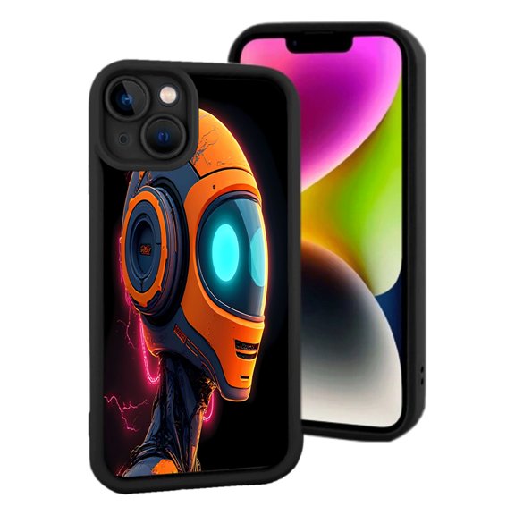 Stylish iPhone 15 Yellowing Resistant Lightweight Case - Sleek Modern Design with Futuristic Patterns Perfect for Tech Lovers