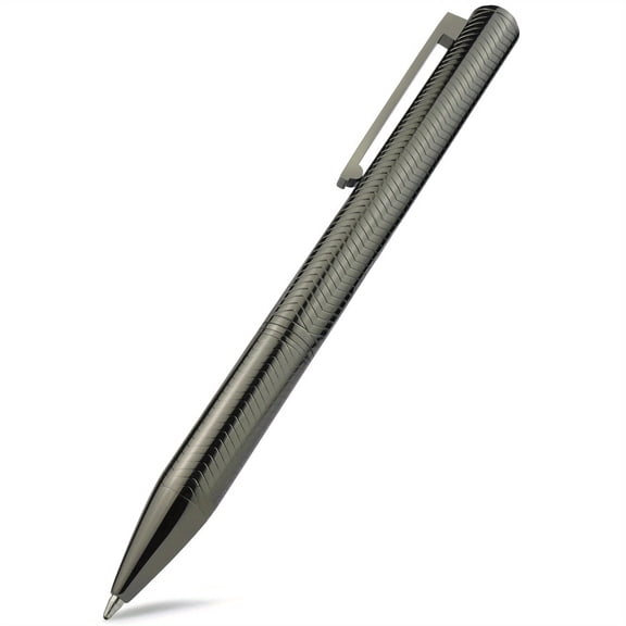 Stylish metal ballpoint pen - replaceable chrome-plated refill, smooth writing and elegant signature, high-end business gift pen, suitable for both men and women.