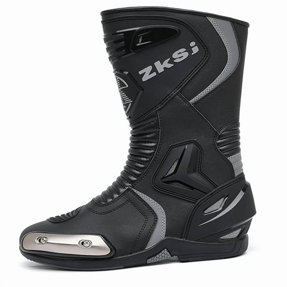 Stylish motorcycle boots - Classic design, comfortable and breathable, suitable for both daily commuting and casual riding,Black,45