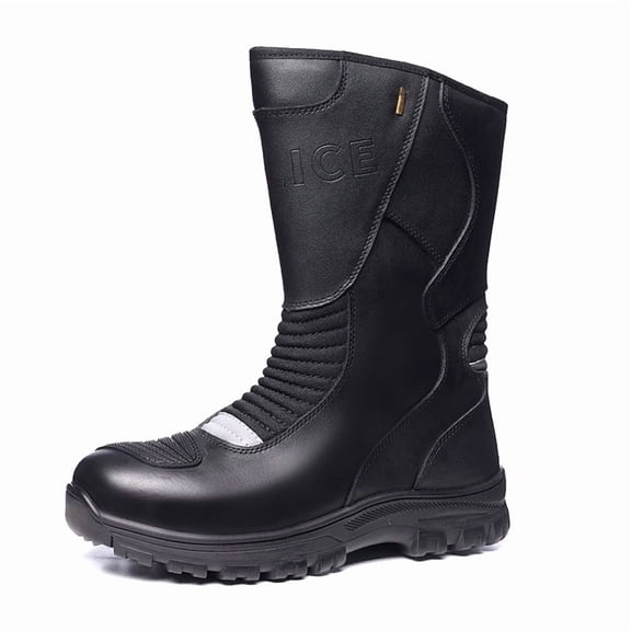 Stylish motorcycle boots - Classic design, comfortable and breathable, suitable for both daily commuting and casual riding,Black waterproof,35