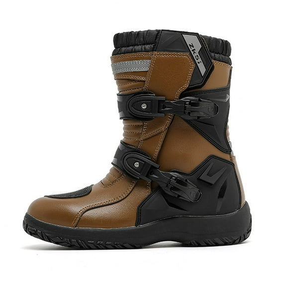 Stylish motorcycle boots - Classic design, comfortable and breathable, suitable for both daily commuting and casual riding,Brown,38