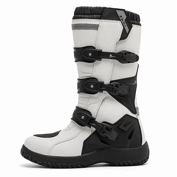 Stylish motorcycle boots - Classic design, comfortable and breathable, suitable for both daily commuting and casual riding,White,35