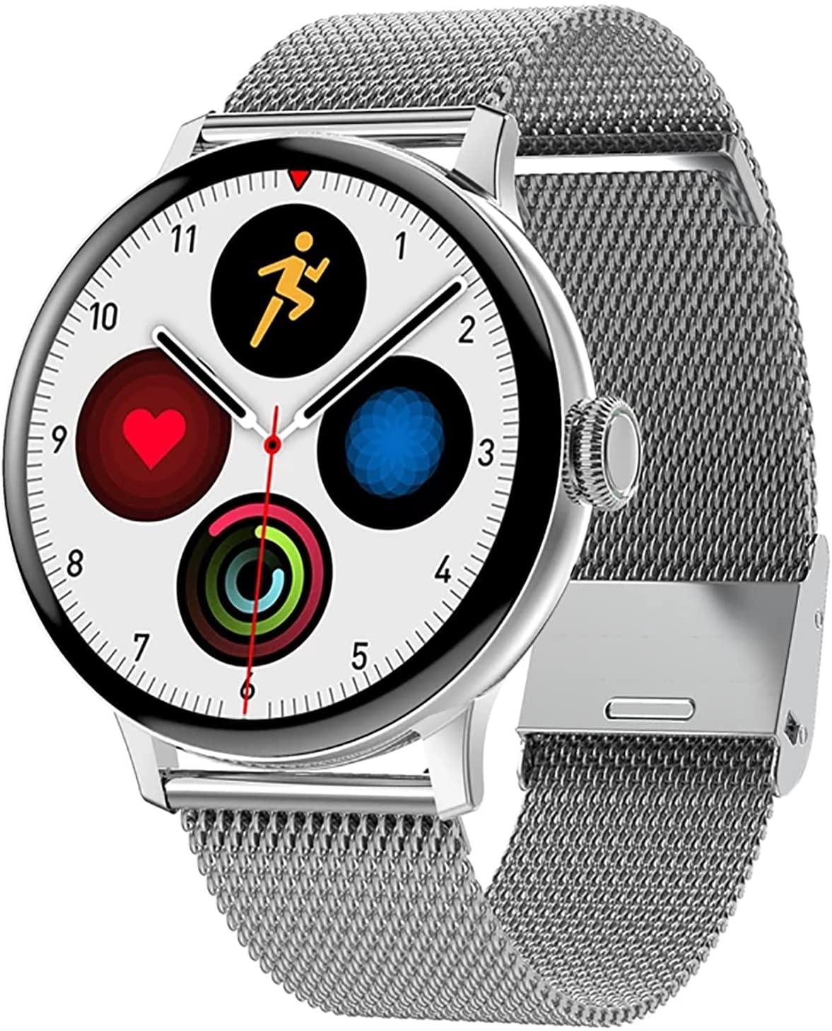 Stylish smartwatch with heart rate monitoring can make Bluetooth calls ...