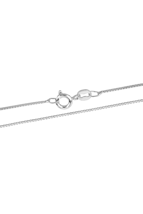 Stylishly Sleek 0.5 mm Box Chain 20 Inch Sterling Silver Necklace