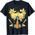 thumbnail image 1 of Stylized Blue T-Shirt with and Yellow Flowers Design, 1 of 5