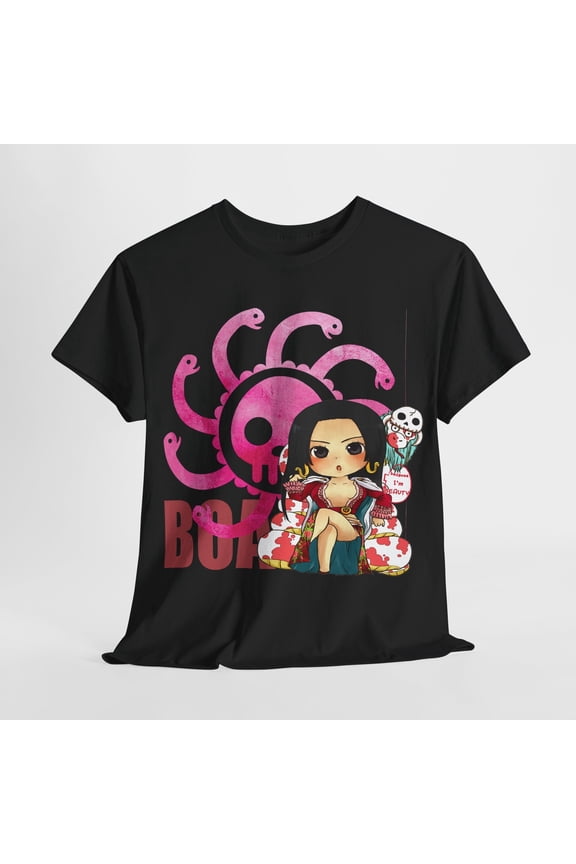 Stylized Boa Hancock Chibi T-Shirt for Men Bold Graphic Tee, Anime Fashion Trend