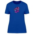 thumbnail image 1 of Stylized Bright Purple Flowers T-Shirt Women -Image by Shutterstock, Female x-Large, 1 of 2