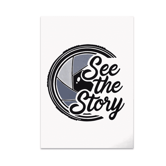 Stylized Camera Lens Aperture Art - Photography Enthusiast - 13x19 Poster Print