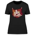 thumbnail image 1 of Stylized Cool Cat Head T-Shirt Women -Image by Shutterstock, Female XX-Large, 1 of 2