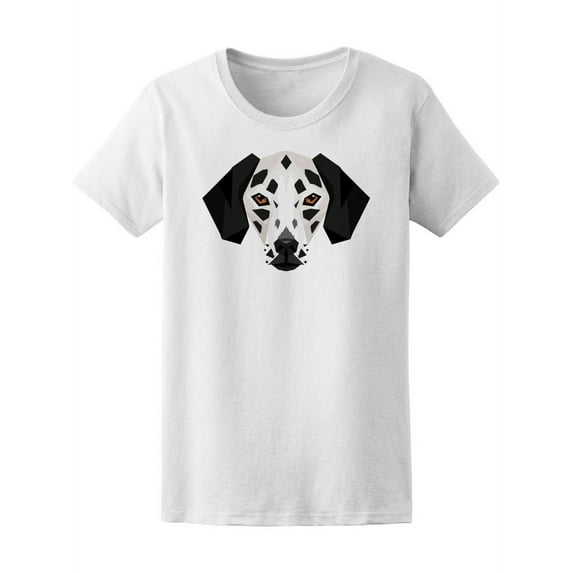 Stylized Dalmatian Dog Graphic T-Shirt Women -Image by Shutterstock, Female Medium