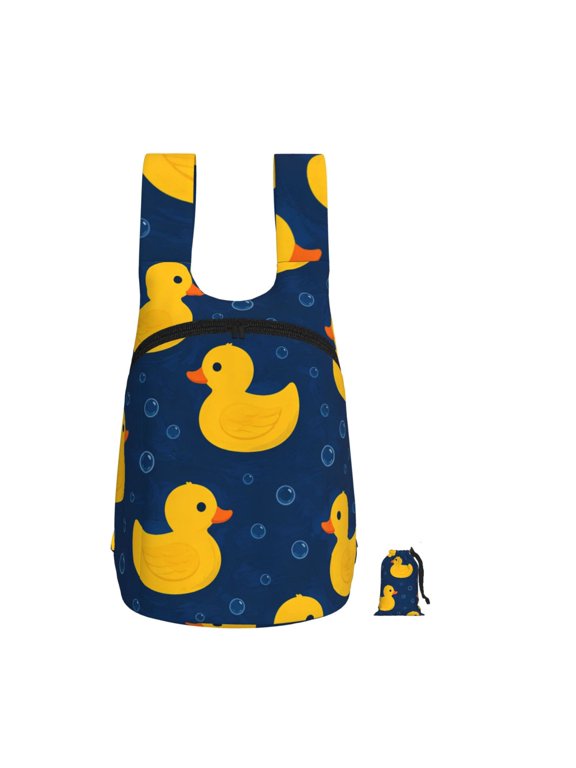 Stylized Duck Bubble Aesthetic Foldable Storage Backpack Lightweight Packable Travel Daypack for Shopping Commuting Hiking