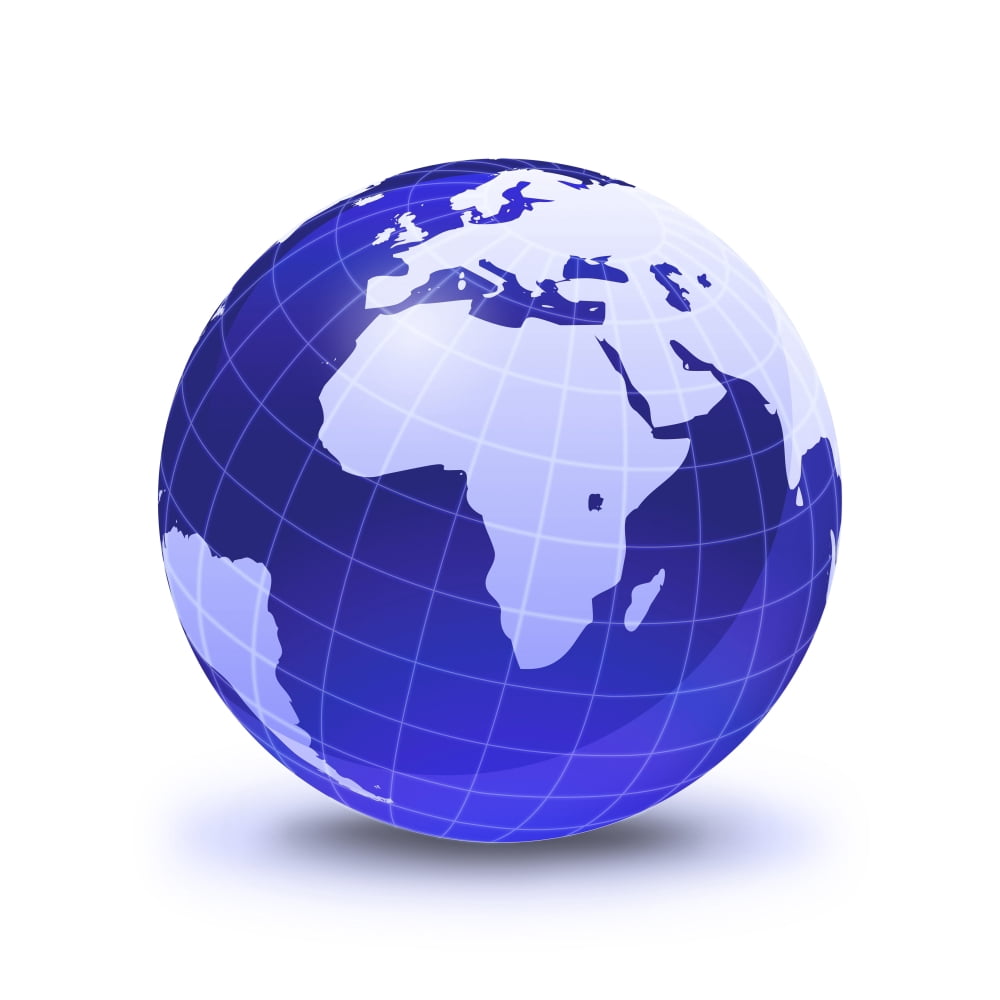 Stylized Earth globe with grid showing Africa and eastern Europe Canvas Art - Leonello CalvettiStocktrek Images (29 x 29)