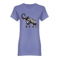 thumbnail image 1 of Stylized Elephant Design Shaped T-Shirt Women -Image by Shutterstock, Female Large, 1 of 2