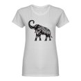 thumbnail image 1 of Stylized Elephant Design Shaped T-Shirt Women -Image by Shutterstock, Female Medium, 1 of 2
