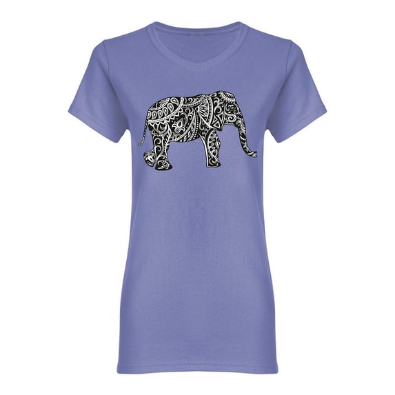 Stylized Elephant Figure Shaped T-Shirt Women -Image by Shutterstock, Female Small