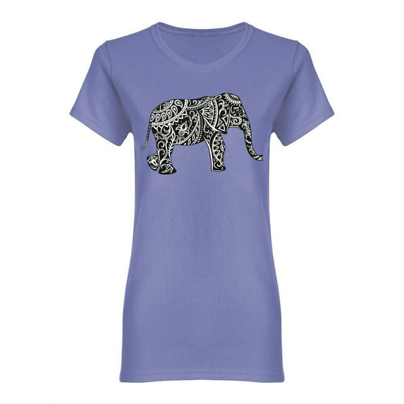 Stylized Elephant Figure Shaped T-Shirt Women -Image by Shutterstock, Female x-Large